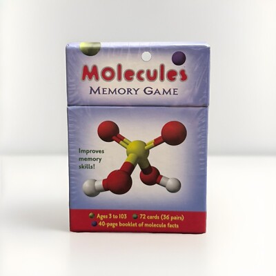 Molecules Memory Game Pomegranate Kids Booklet W/ Molecule Facts 72 Cards NEW