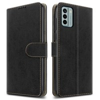 For Nokia G22 Case Slim Leather Wallet Flip Stand Phone Cover + Screen Protector