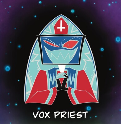 Vox The Priest Hazbin Hotel Fandom Inspired Hard Enamel Pin | eBay