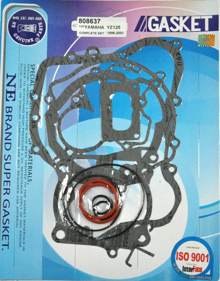 Juego completo de juntas Yamaha YZ125 YZ 125 1998 1999 2000 2001 Foto 2 de 2