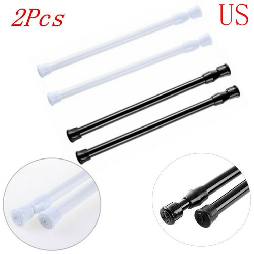 2Pcs Adjustable Spring Tension Rod Curtain Loaded Shower Pole Rod Extension Tool - Picture 4 of 4