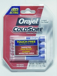 orajel touch  applicator  cold sore treatment  vials exp