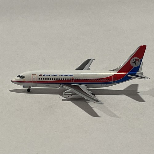 1:500 Herpa Dan Air London Airlines Boeing 737 200 Jet Scale Model Airplane - Picture 5 of 9