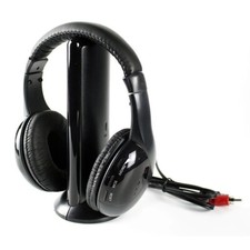 CUFFIA CUFFIE WIRELESS 5 IN1 SENZA FILI WI-FI MICROFONO RADIO FM TV TELEVISIONE