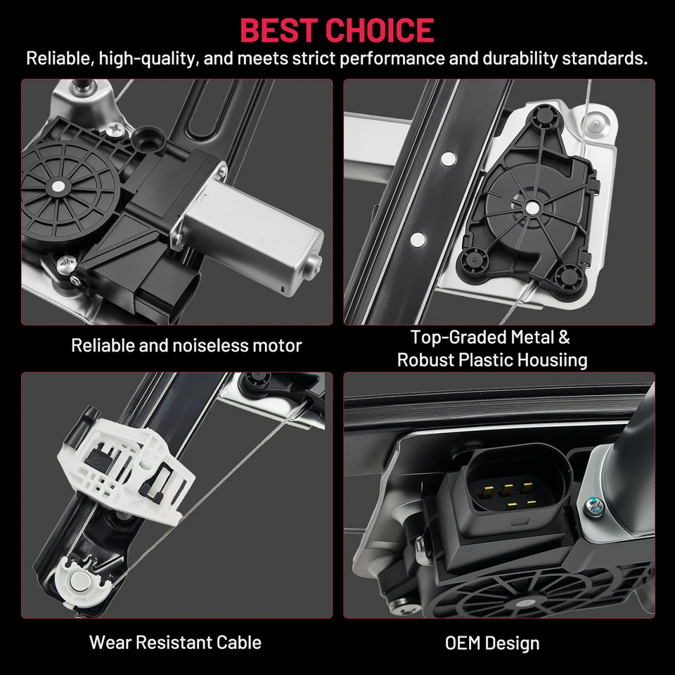 Регулятор стеклоподъемника с задним правым двигателем для седана BMW 328xi 325i 2007-2008 годов выпуска - Изображение 2 из 4