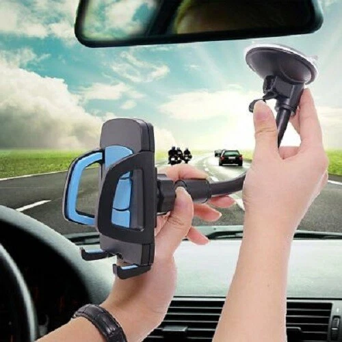 Supporto Auto A Ventosa Per Cellulare – Braccio Snodabile, Rotazione 360° E Adattatore Per Cruscotto - 4