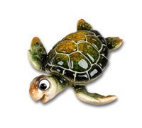 Formano Dekofigur SchildkröTe Harry Mit Magnet GrüN 8 Cm - Kunststein - GläNzend