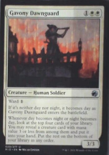 Gavony Dawnguard - Innistrad: Midnight Hunt: #20, Magic: The Gathering NM R11 - Picture 1 of 1