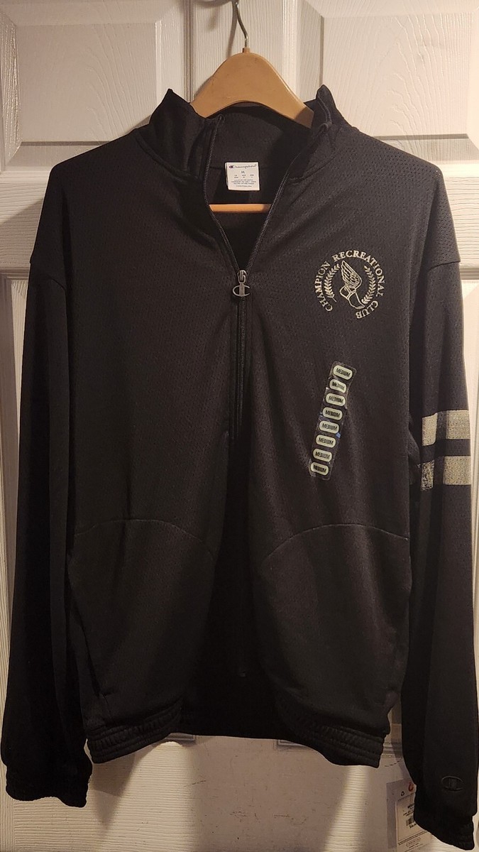 NEW Men's Champion Game Day Attack Black Mesh Full Zip Jacket Size M Medium