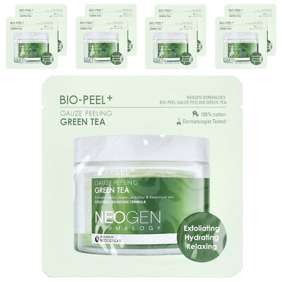 Bio-Peel+ Gauze Peeling Green Tea, 8 Pads, 0.32 fl oz (9.5 ml) Each