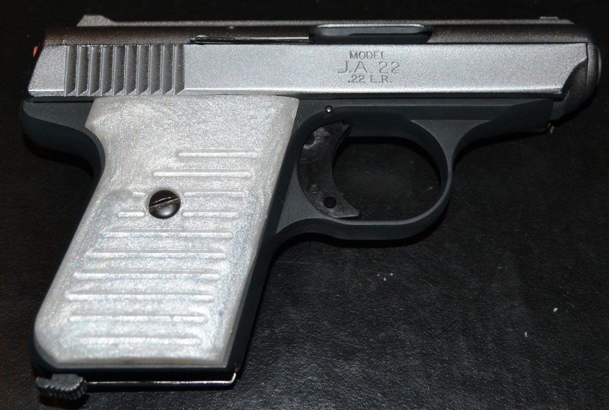 Jimenez, Bryco, Jennings, JA 22, 25 pistol grips Pearl White