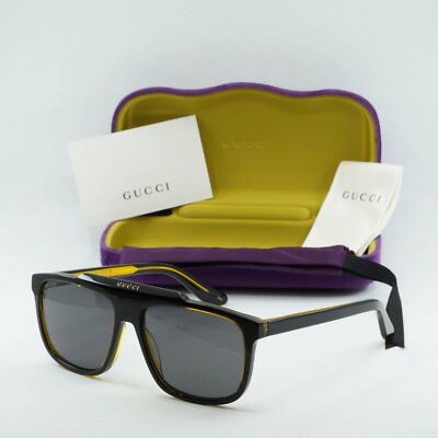 Gucci Black Sunglasses with Purple and Yellow Case Gucci Black Sunglasses with Purple and Yellow Case main image 4