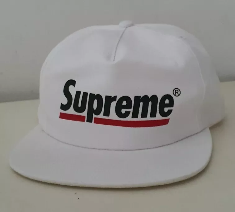 SS20 Supreme Underline 5 panel white cap hat New
