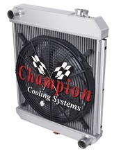 Ar Champion 2 Row Radiator W 16 Fan For 1960 - 1966 Chevrolet Truck L6 Engine Ar Champion 2 Row Radiator W 16 Fan For 1960 - 1966 Chevrolet Truck L6 Engine