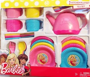 barbie kitchen playset tea set