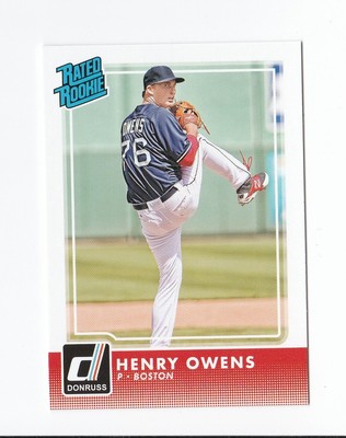 2016 Donruss #44 Henry Owens RR RC Boston Red Sox Kansas City T-Bones