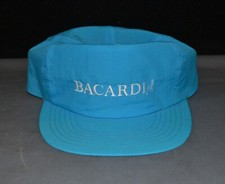 Bacardi Rum Cloth Cyan Colored Trucker Hat NEW NEVER WORN 