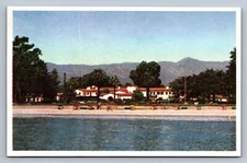 Postcard CA Montecito Santa Barbara Biltmore Hotel Beach Santa Ynez Mts   I891