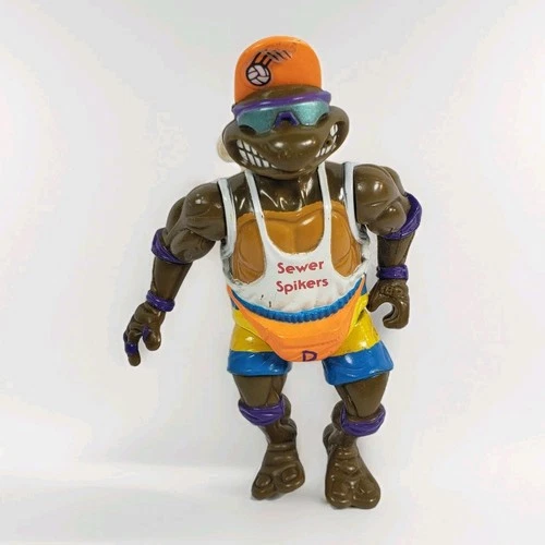 Vintage 1992 TMNT Sewer Spitting Spike N' Volley Don Donatello Figure Loose J29