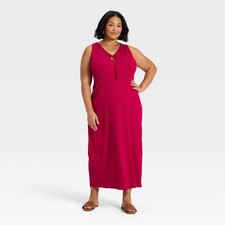 Women's Keyhole Beaded Knit Maxi Dress - A New Day Elegant Style