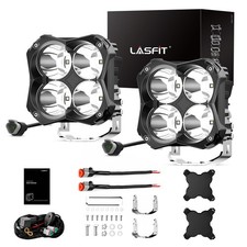 2x Led Pod Lights 5 Inch Spot Light With Wiring Harness Kit Offroad Driving Lamp 2x Led Pod Lights 5 Inch Spot Light With Wiring Harness Kit Offroad Driving Lamp