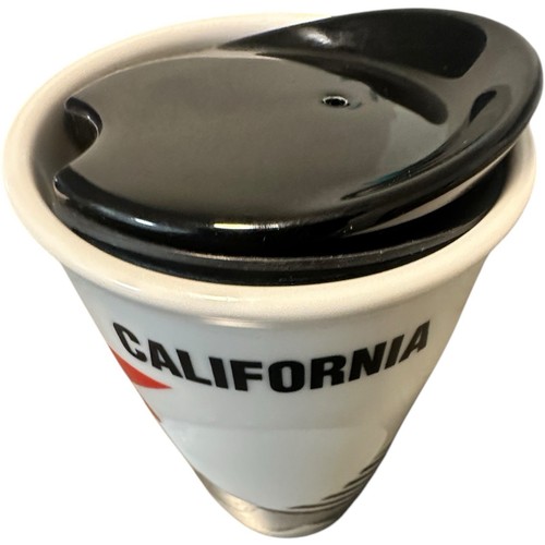 2015 Starbucks California Bear Flag Travel Ceramic Tumbler Mug 12 oz w/Lid EUC - Picture 4 of 19