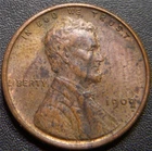 1909-VDB Lincoln Cent - Ear, Hair, and Line Details Show on Wheat Stalks