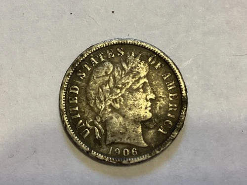 1906 Barber Dime Better Date No Reserve