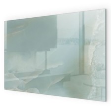 Glass Hearth Plates for Wood Burners Delicate Marble Pattern Square Rectangular