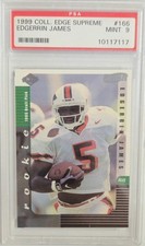 1999 Collectors Edge Supreme Edgerrin James #166 PSA Mint 9 Football Card