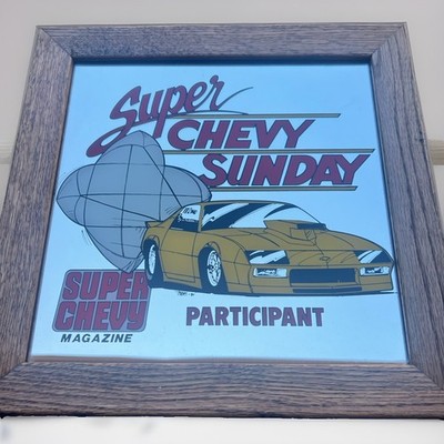 Vintage Super Chevy Sunday Participant Mirror