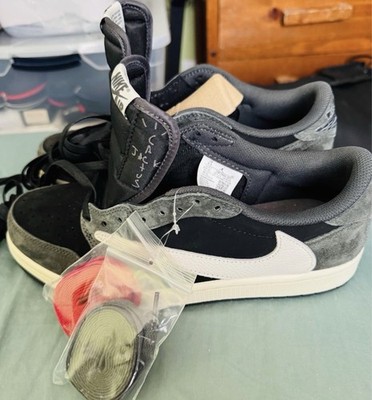 Travis Scott x Air Jordan 1 Retro Low OG ''Black Phantom''US SIZE 9.5