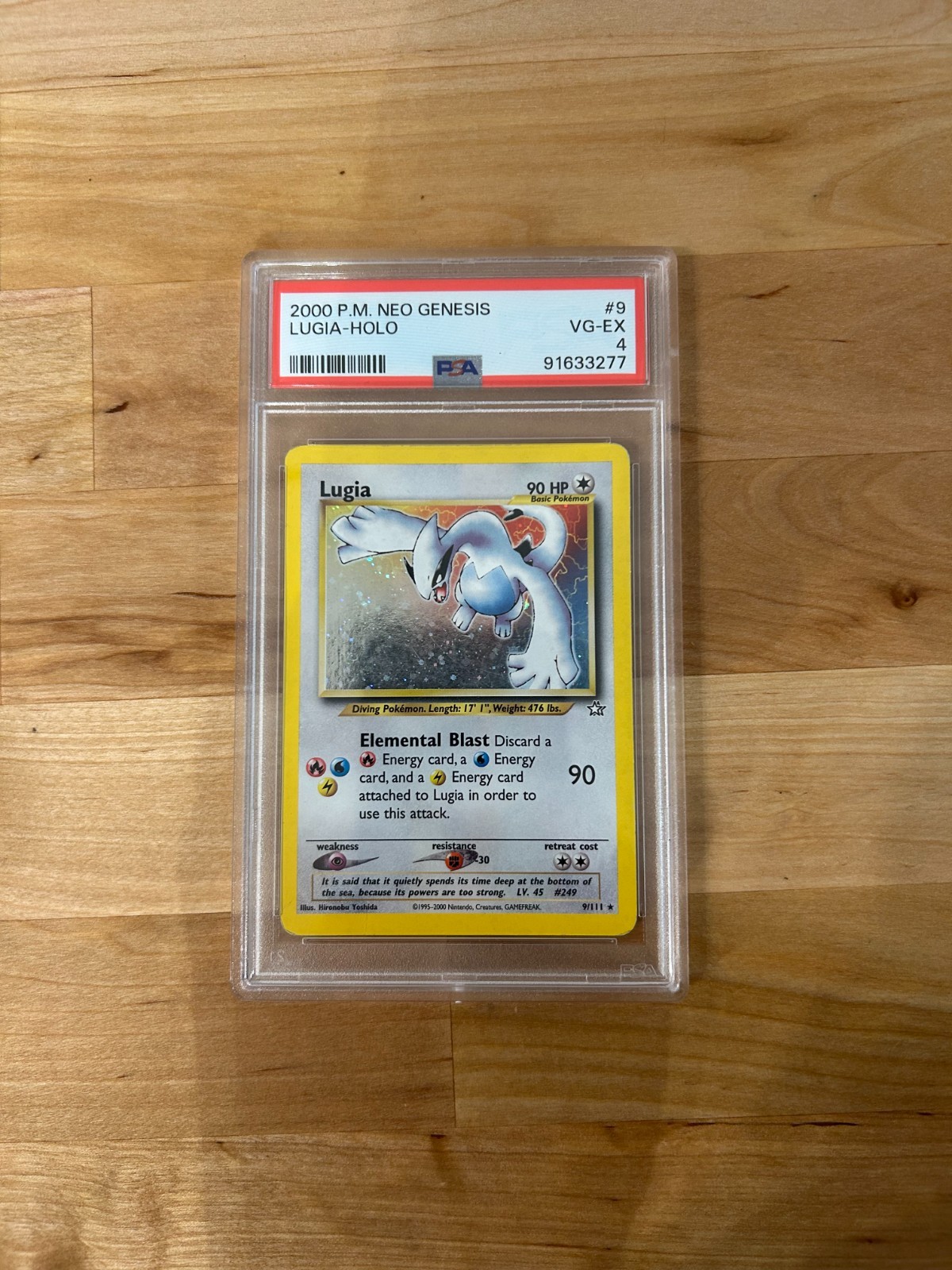 2000 Lugia Neo Genesis 1st Edition Holo Rare #9 PSA 4  Unlimited Near Mint