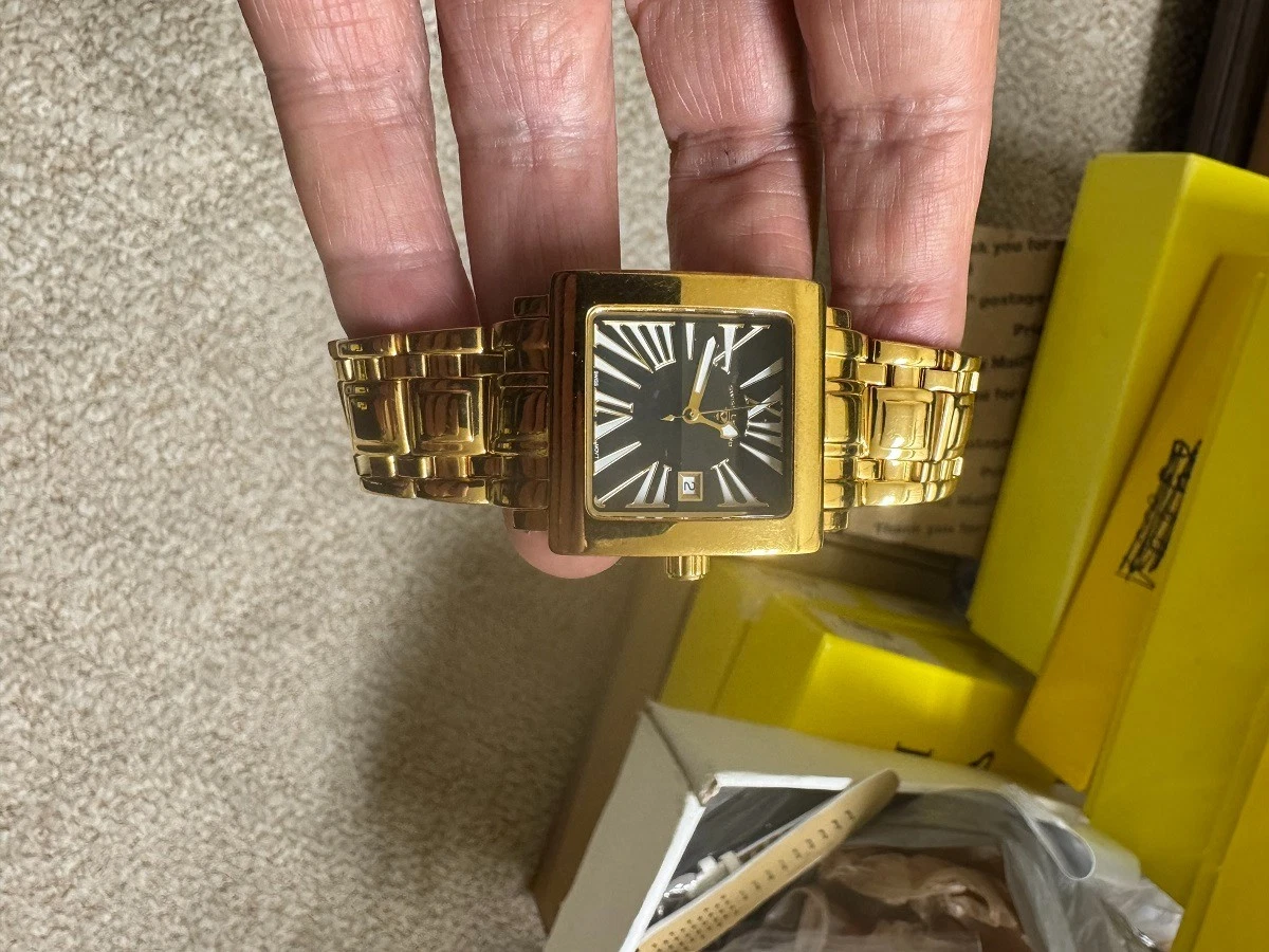 Swiss Legend gold square black pearl face ladies watch Swiss Legend Wristwatches for Women for sale - eBay main image 2