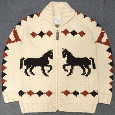 Made In Canada Kanata Cowichan Sweater 50 Vintage 50S Reproduction Horse Pattern