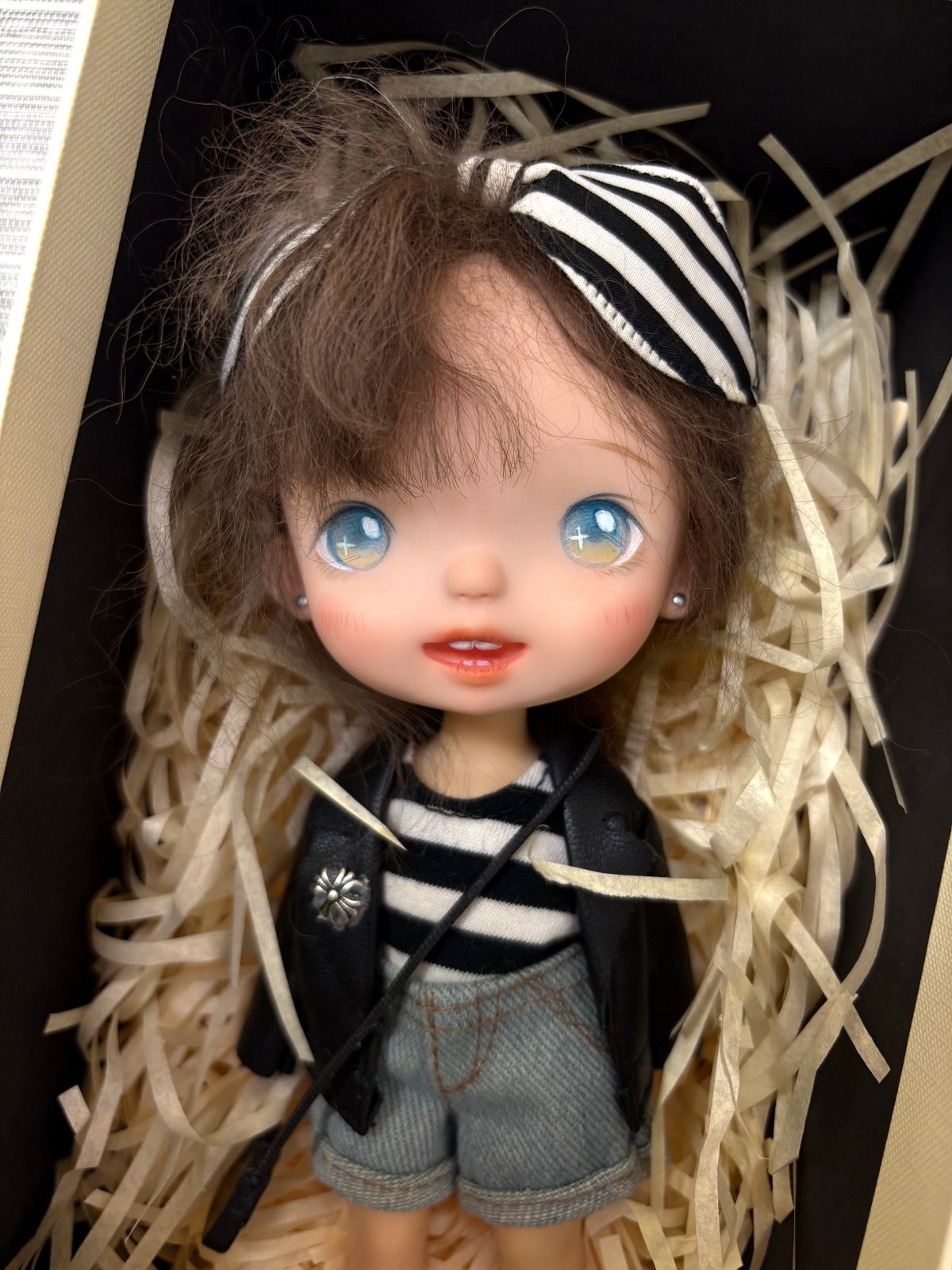 Hand drawn custom modified rubber doll