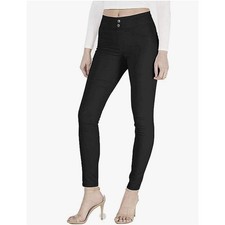 Hue Leggings Classic Smooth Denim Skimmer, Black XS