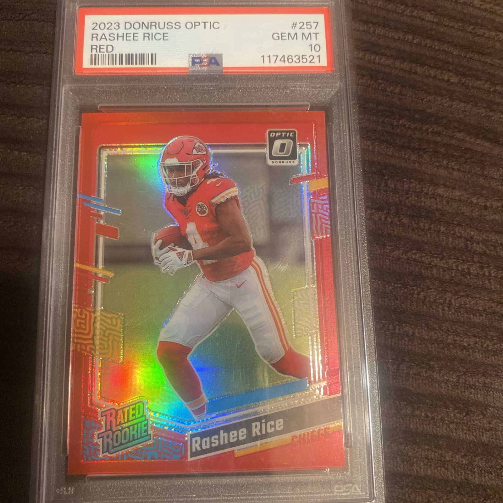 2023 Panini Donruss Optic - Rated Rookie Rashee Rice #257 Red Prizm /99 (RC)