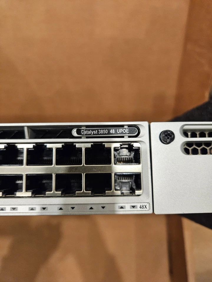 Cisco WS-C3850-48P 48-Port PoE+ Gigabit Switch w/ C3850-NM-BLANK, 1100W PSU - Image 4 of 4