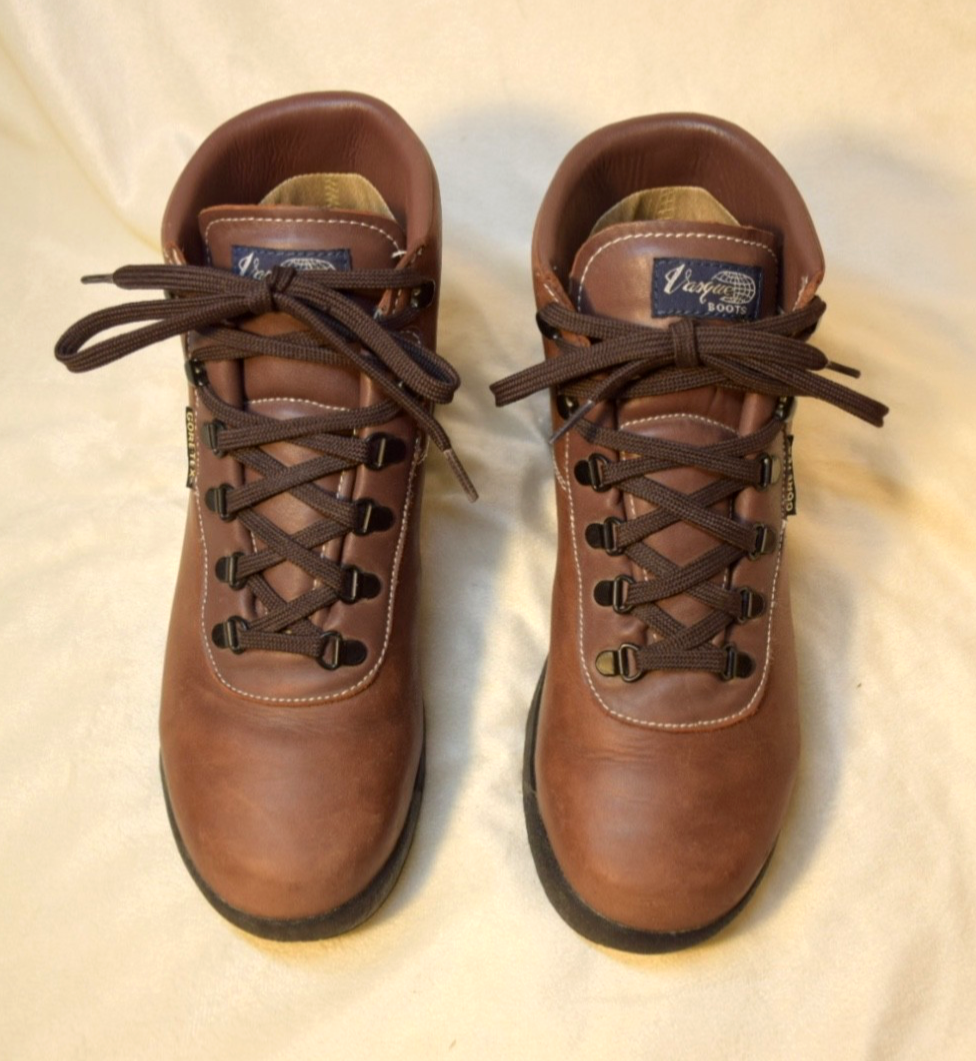 Vasque Sundowner Gore-Tex Hiking Boots Tan Leather Vibram Mens 8M 7197 M 03 Vtg Vasque Gore-Tex Sundowner Skywalk Leather Hiking Boots  main image 3