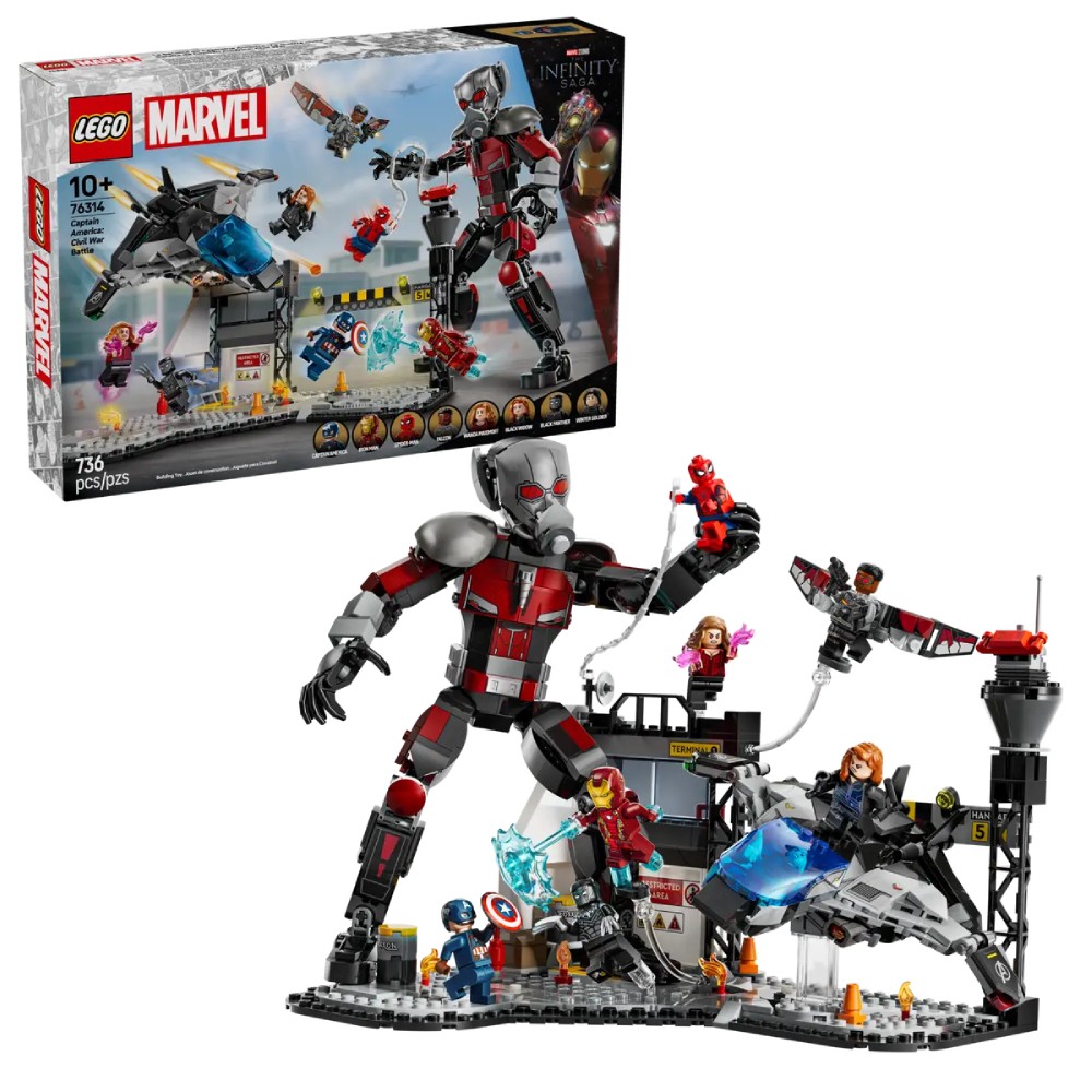 LEGO Marvel  Captain America: Civil War Action Battle (736 Pieces) 76314 2025