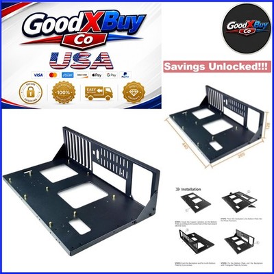 DIY Gaming PC Case Open Air ATX M-ATX ITX Compatible Black Steel