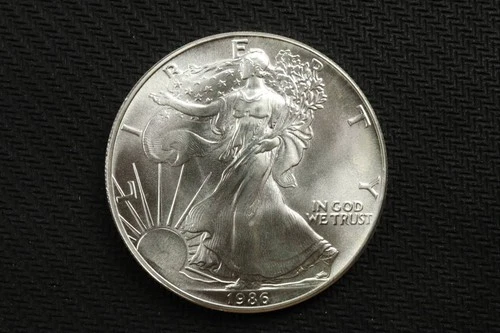 NobleSpirit Nice Sheen 1986 American SILVER Eagle .999 1oz GEM BU