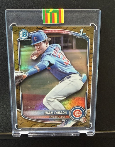 Topps 2025 Bowman Chrome Prospects Juan Cabada #BCP-207 Cubs RC 18/50
