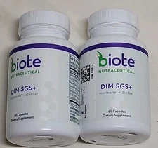 Biote Nutraceuticals - DIM SGS + - Hormone + Detox, 60 Caps Exp.03/26 - 2 Pack