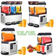 12/15LCommercial Slush Machine Frozen Drink Maker for Milkshakes & Cocktails