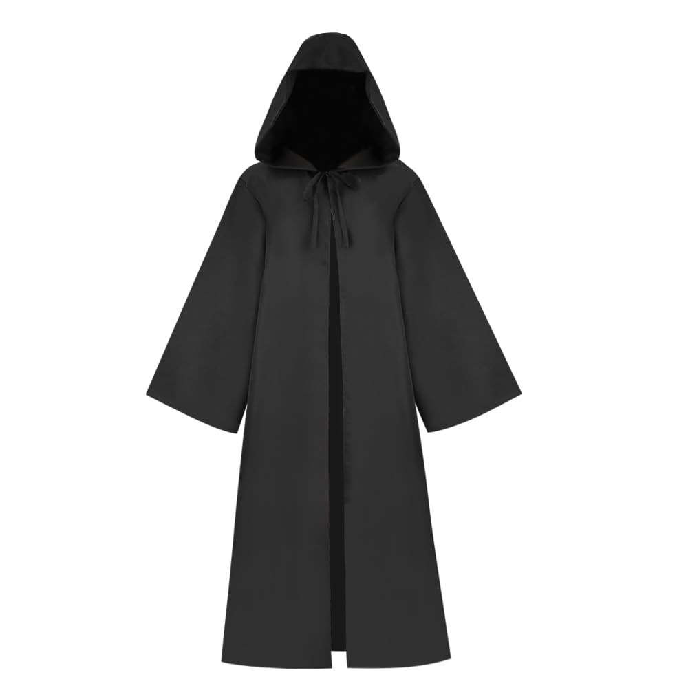 Adult Robe Hooded Cloak Halloween Christmas Party Cosplay Costume Vampire Tun...