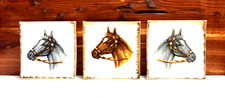 Vintage Set of 3 California Creations by Bradley Equestrian Horse Head