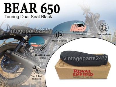 Original Royal Enfield Bear 650 Touring Doppelsitzbank, schwarz