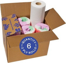 Eco-Friendly Bamboo Towels 6 Rolls 150 Sheets Reusable Tree-Free Packaging